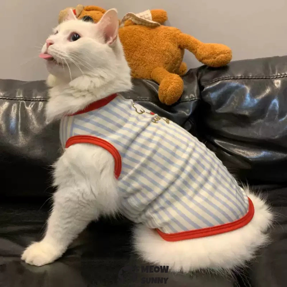 Cat clothes elastic breathable sleeveless camisole anti-shedding