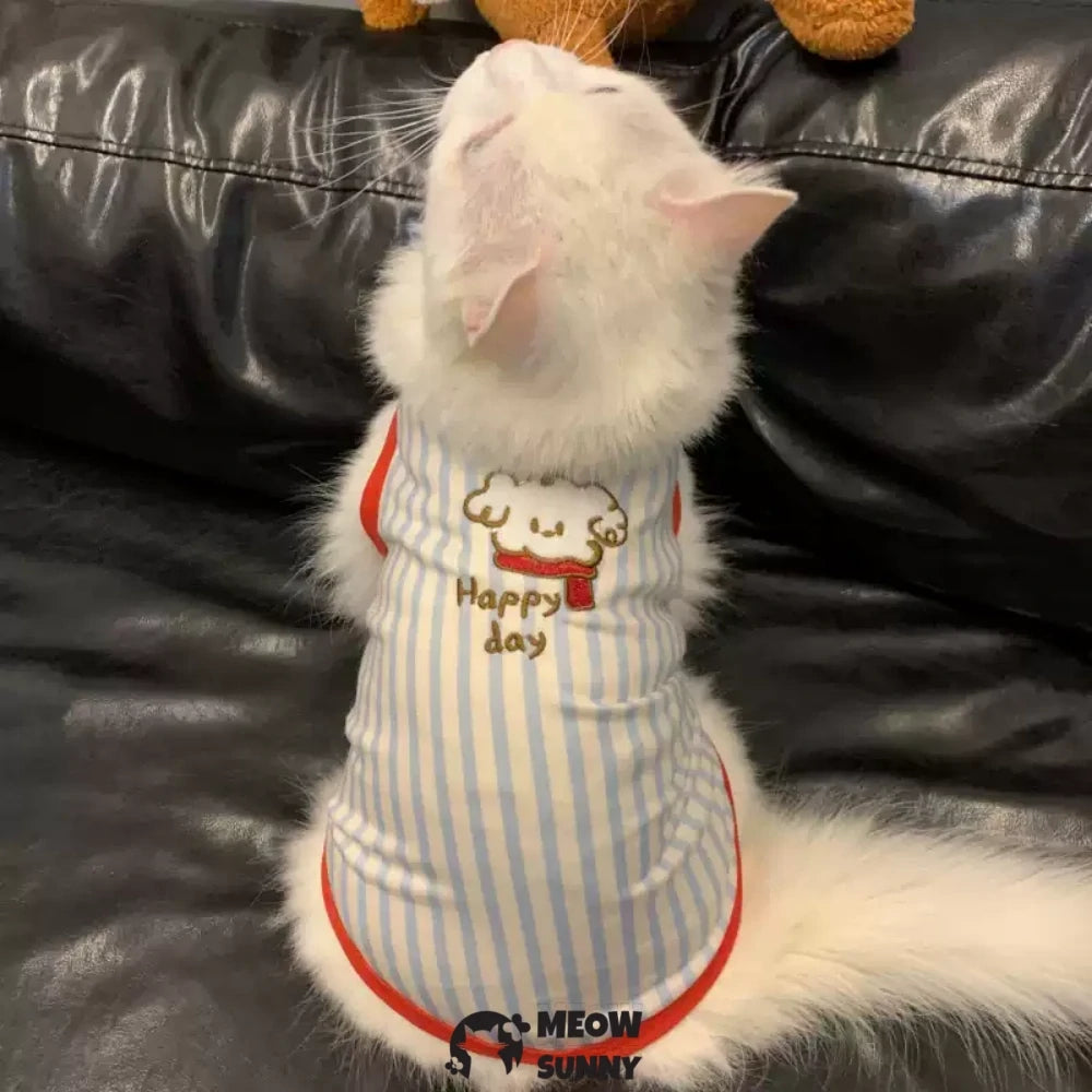 Cat clothes elastic breathable sleeveless camisole anti-shedding