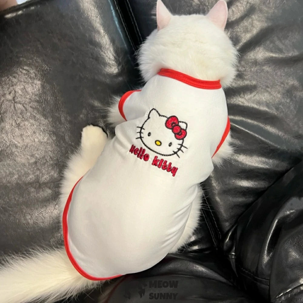 Cat clothes elastic breathable sleeveless camisole anti-shedding