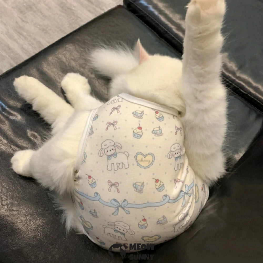 Cat clothes elastic breathable sweet sleeveless vest anti-shedding