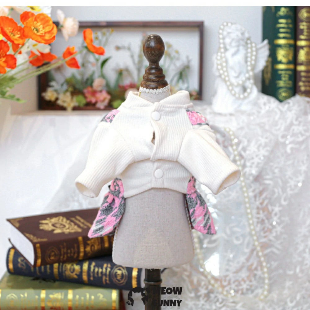 Classic houndstooth skirt pet dog skirt pink dog princess skirt