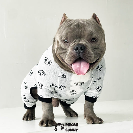 Cozy Pet Jammies Breathable panda pattern Jumpsuit for Small Dogs