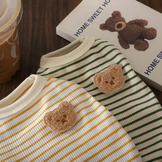 Cute Striped Small Dog T Shirts Soft Cotton Girl Dog Clothes Breathable