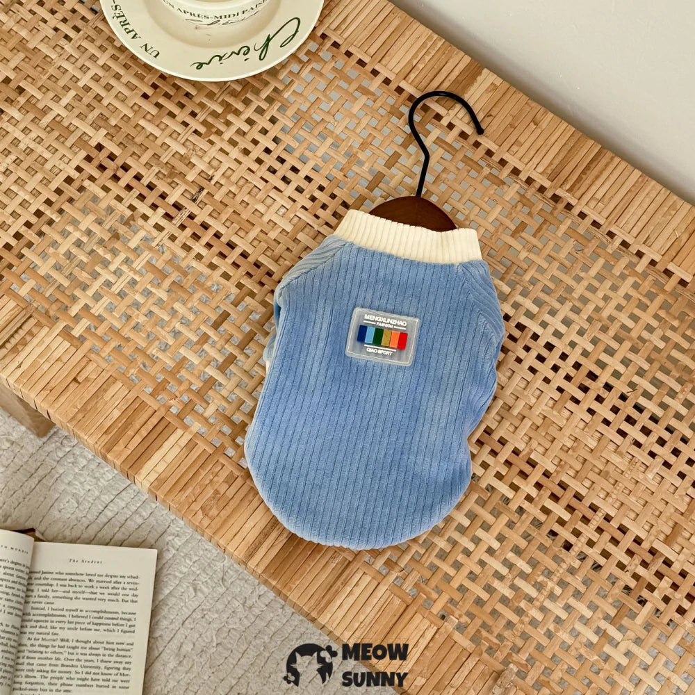 Devon cat clothes pure cotton corduroy warm