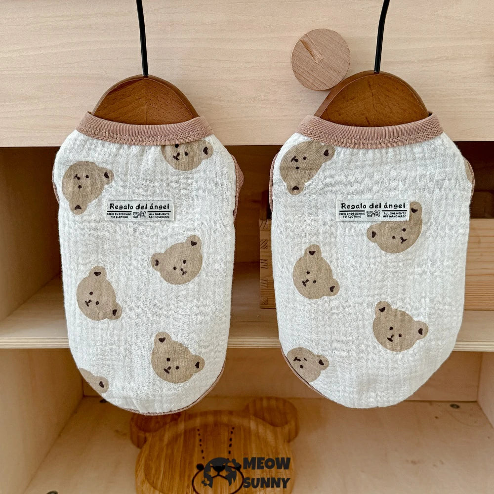 Devon cat clothes pure cotton soft breathable vest