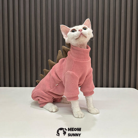 Dinosaur Design Sphynx Hairless Cat Clothes Cute Breathable