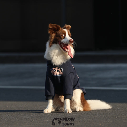 Dog Black Hoodie Pullover Stylish Apparel for Large Medium Dogs