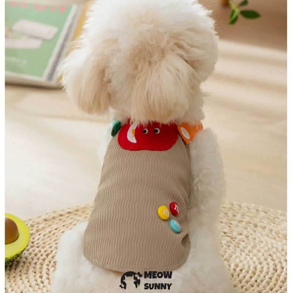 Dog Summer Shirt Cute Soft Puppy Vest Fruit Patch Pet Sleeveless T-Shirt