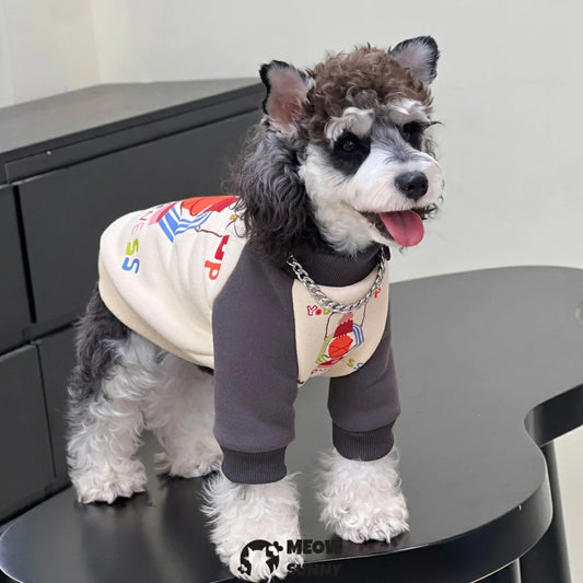 Dog autumn and winter fleece cotton colorful sweatshirt