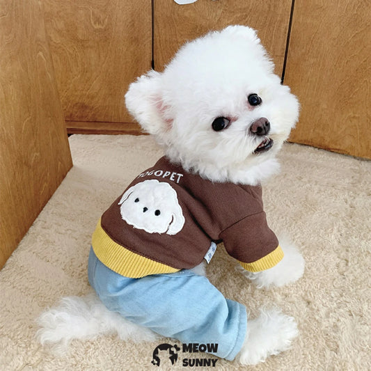 Dog clothes four-legged winter cotton coat