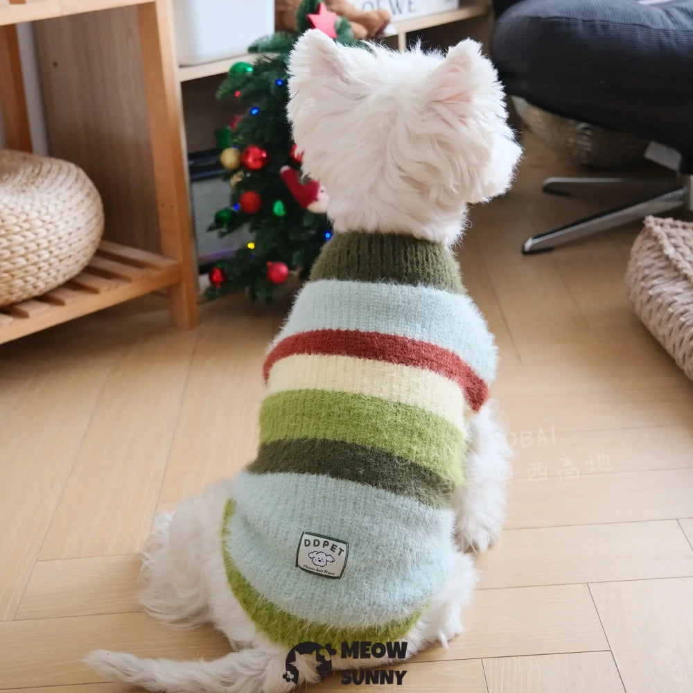 Dog clothes sleeveless sweater dog Christmas and New Year sweater