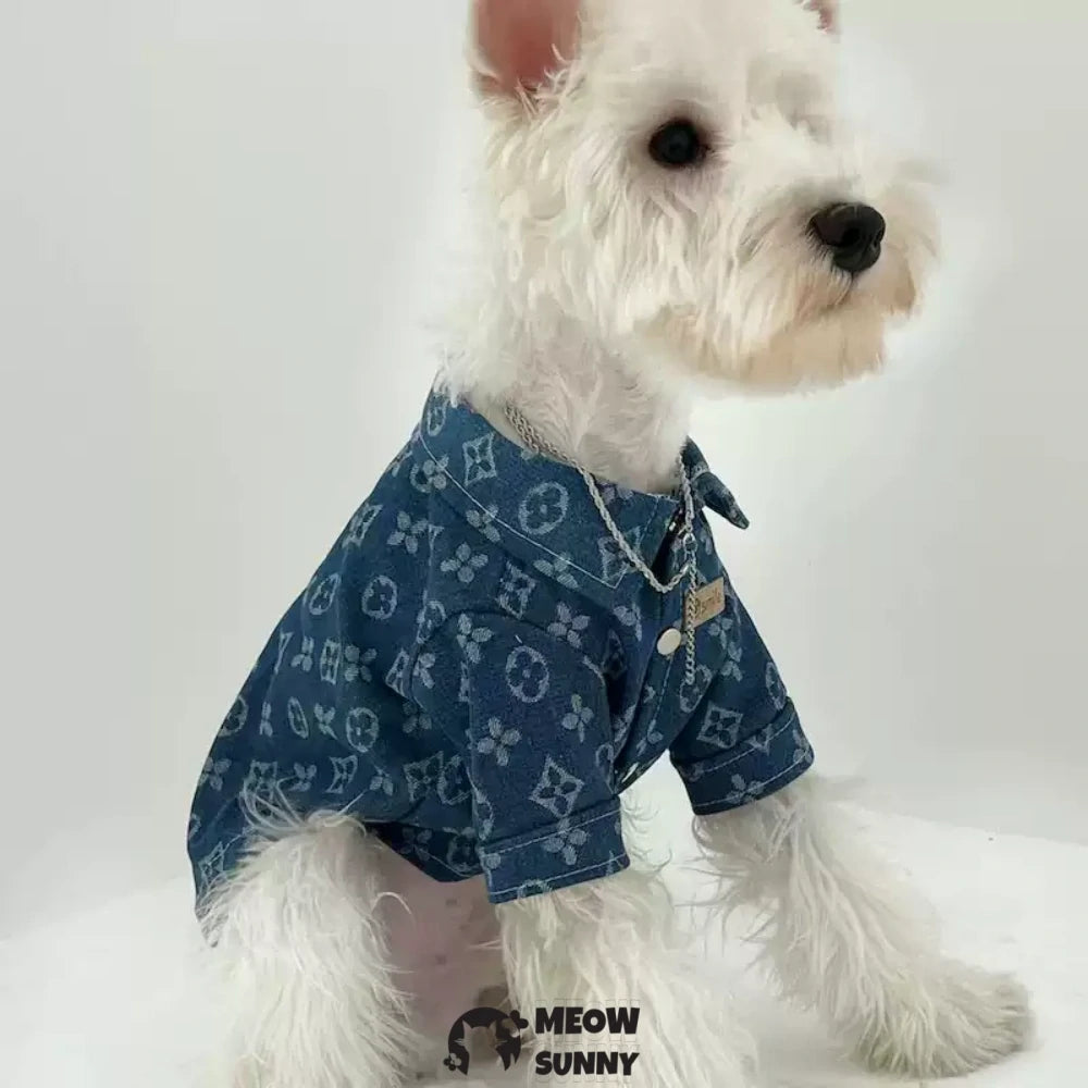 Fashionable Denim Dog Jacket, Suitable for Dogs to wear All Year Round