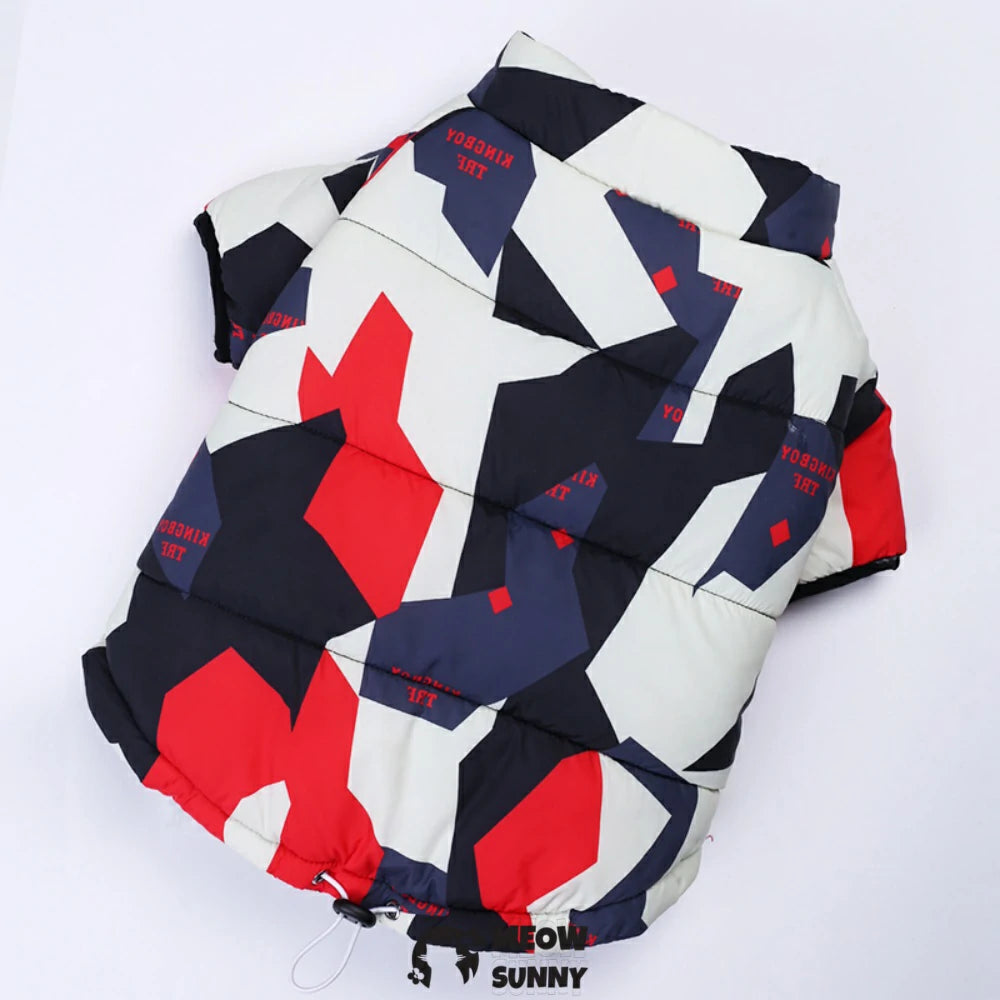 French Bulldog Clothes Camouflage Multicolor Winter Cotton Jacket