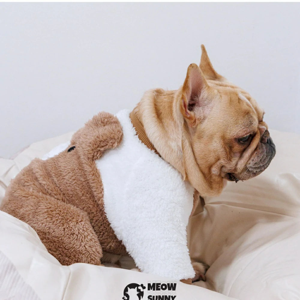 French Bulldog Winter Warm and Cute Bunny Outfit