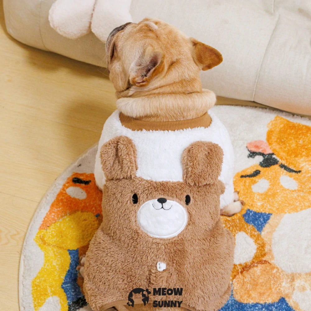 French Bulldog Winter Warm and Cute Bunny Outfit