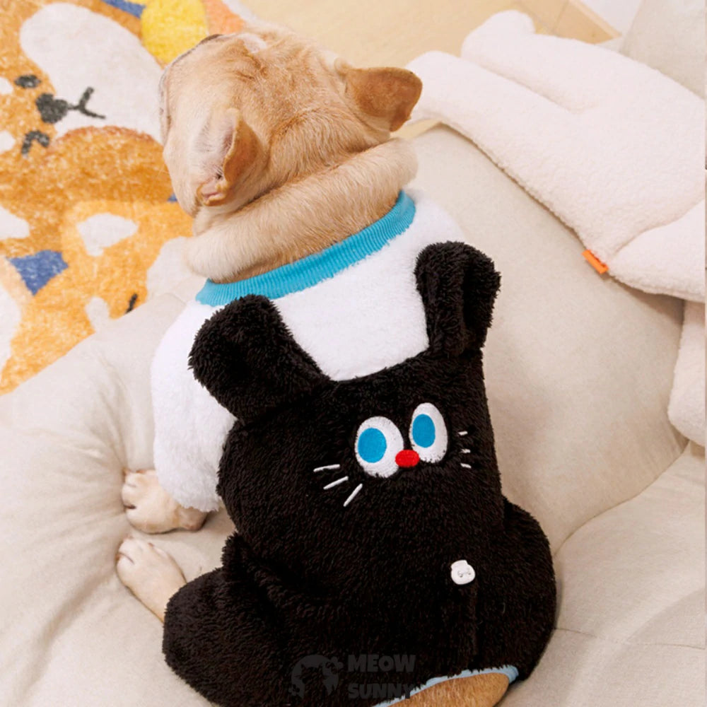 French Bulldog Winter Warm and Cute Bunny Outfit