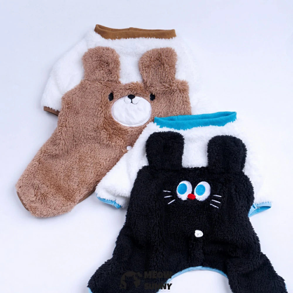 French Bulldog Winter Warm and Cute Bunny Outfit