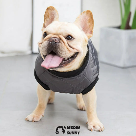 French Bulldog clothes with leash, cotton vest
