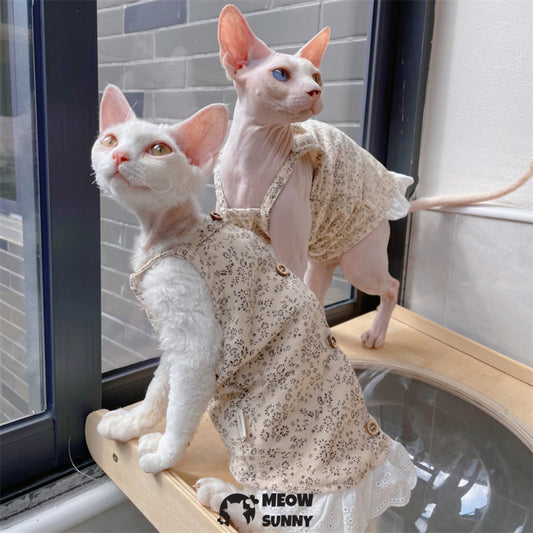 Hairless Cat T-Shirts Breathable Summer Cotton Retro Shirts