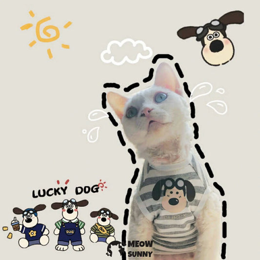 Hairless cat clothes thin style net celebrity pure cotton vest sleeveless bottoming shirt