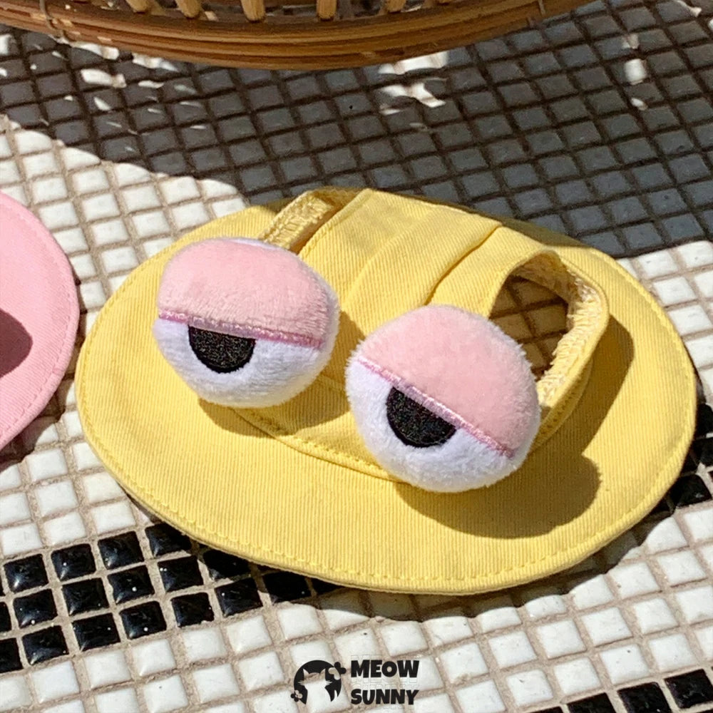 Hairless cat cute big eyes hat, comfortable, breathable and sun-proof