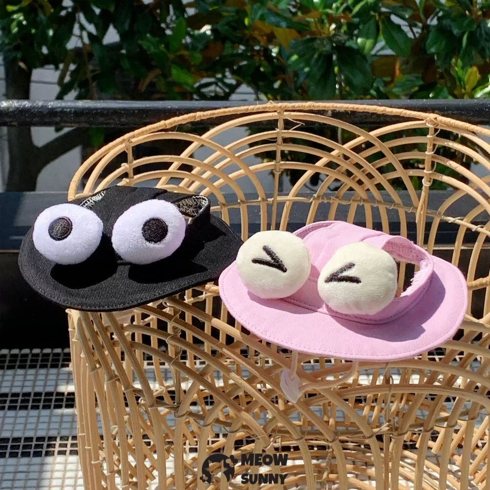 Hairless cat cute big eyes hat, comfortable, breathable and sun-proof