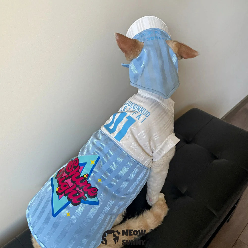 Hairless cat summer super soft tennis clothes with hat