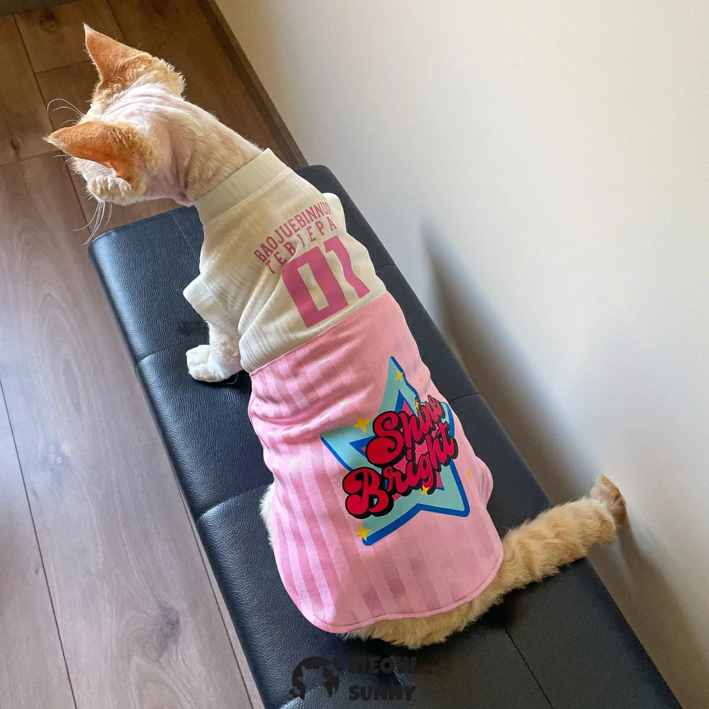 Hairless cat summer super soft tennis clothes with hat