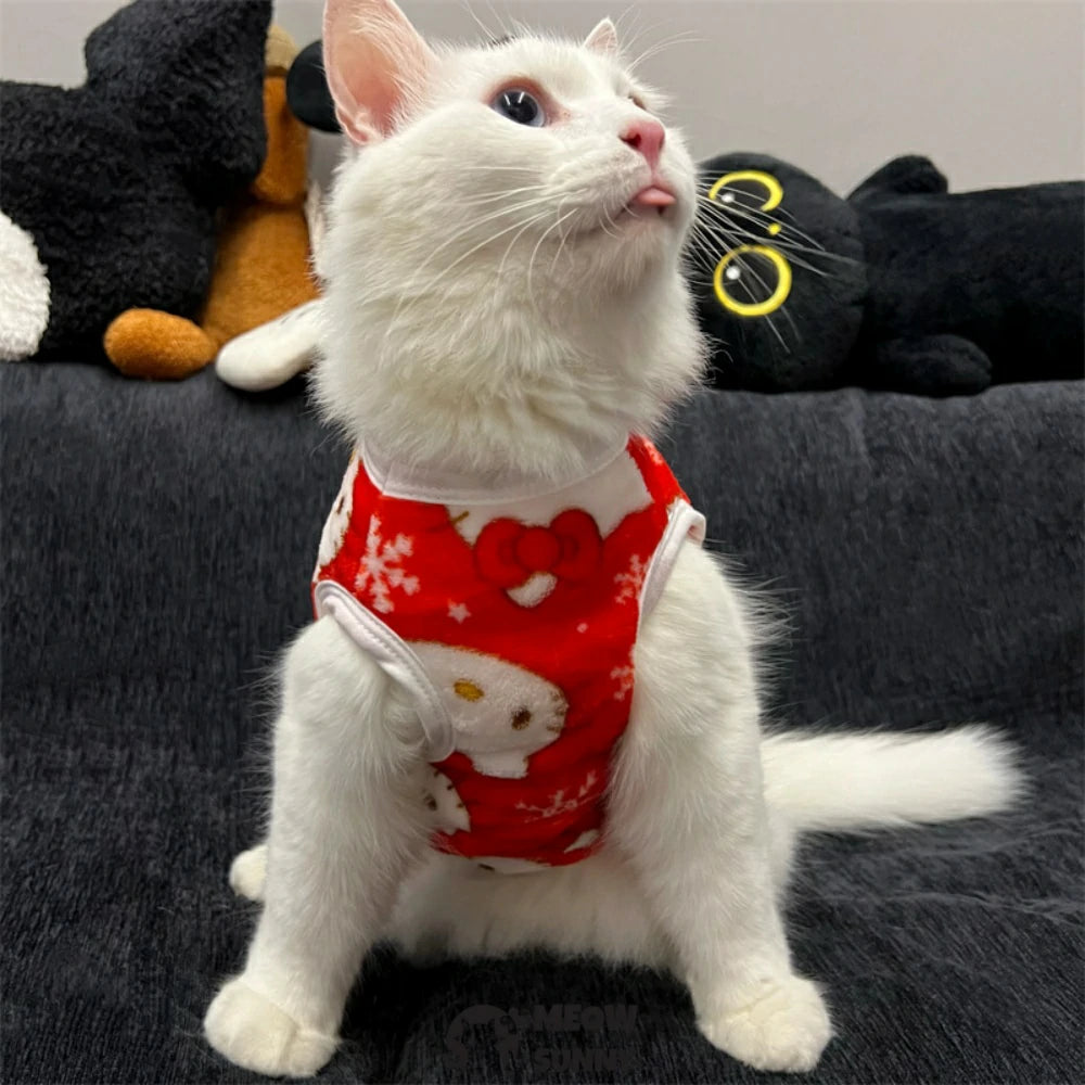 Hello Kitty Clothes Winter Cute Flannel Vest