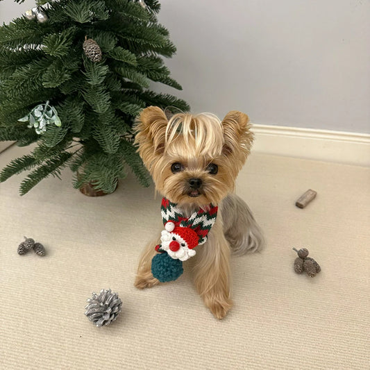Homemade Christmas Warm Scarf for Pets