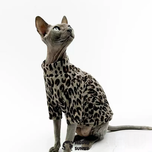 Leopard Print Thin Pet Cat & Dog Bottoming Shirt Trendy And Cool