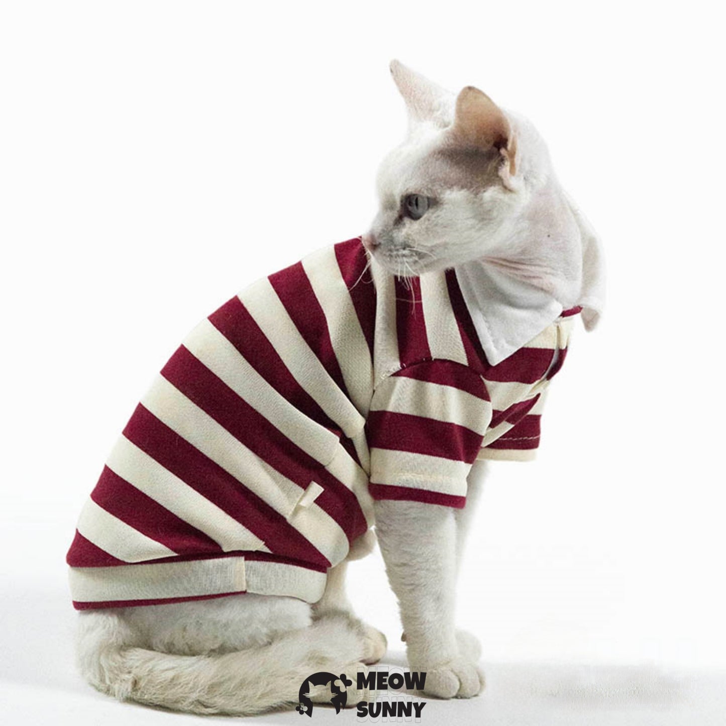 Fashion Striped Dog & Cat Hoodie, Small