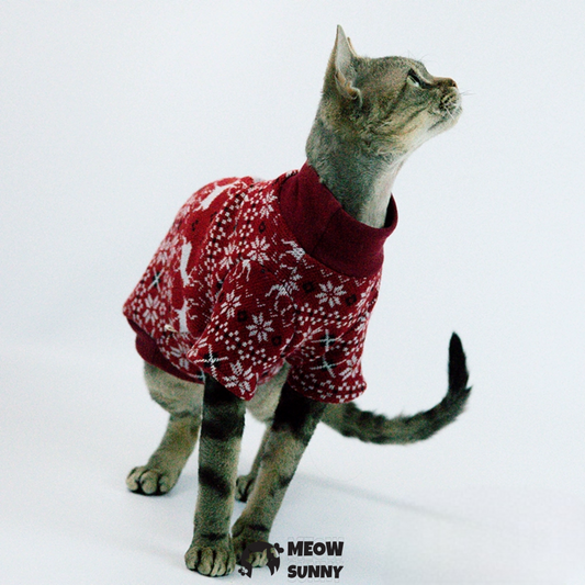 Fleece Lined Dog & Cat Hoodie, Red, Medium
