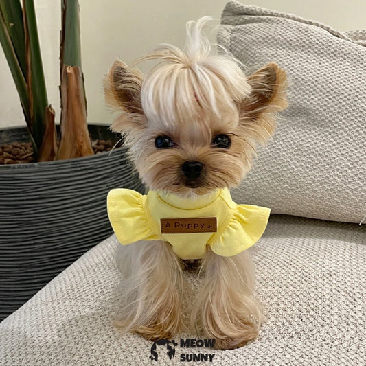 Maltese Yorkshire Terrier dog pet clothes lace vest