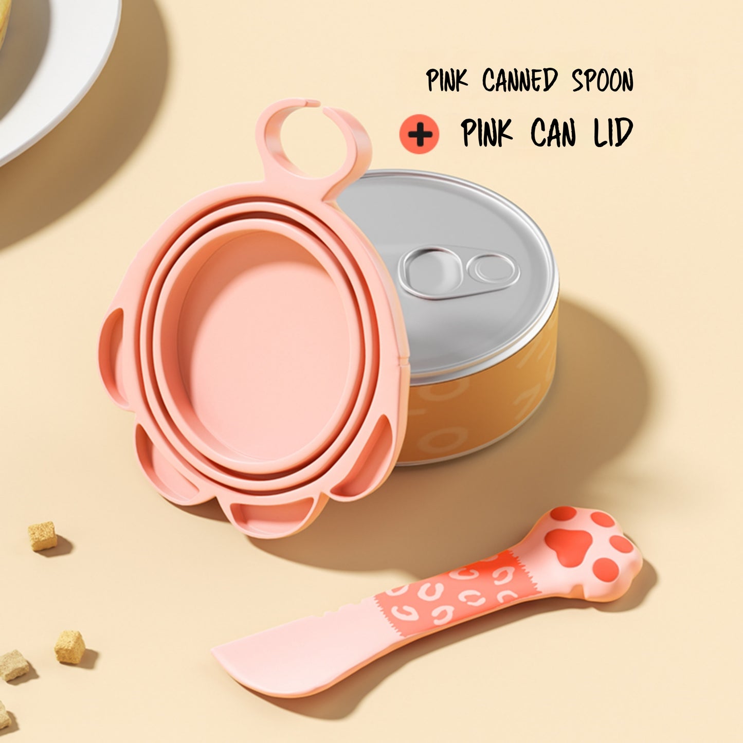 Pet Food Can Lid& Can Opener,Cat Food Spoon for Wet Food