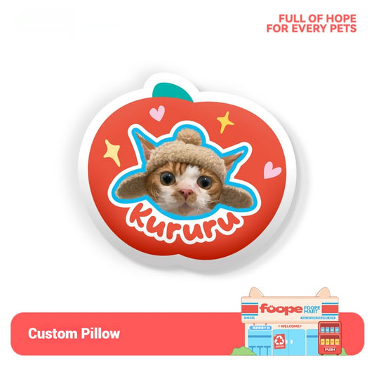 Custom Pet Pillow Personalized Photo Dog Cat Face Shaped Pillow