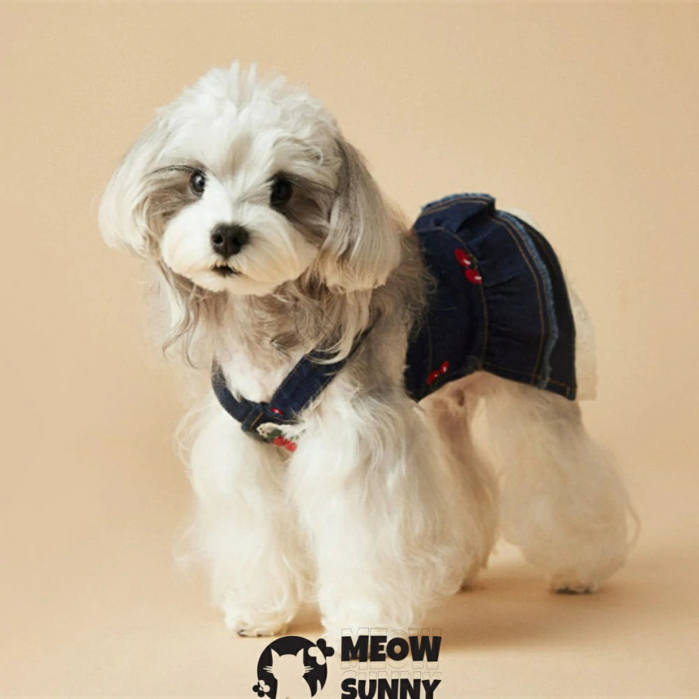 Pet Clothes Puppy Denim Overalls