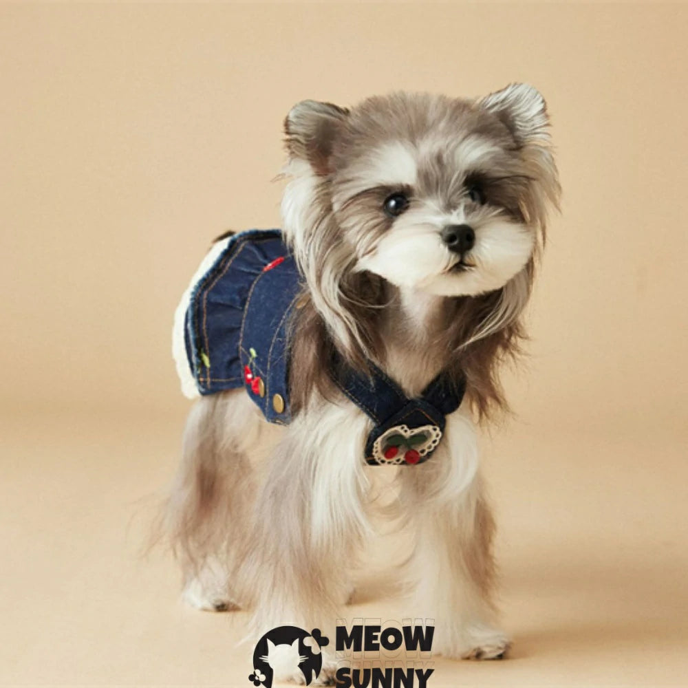 Pet Clothes Puppy Denim Overalls