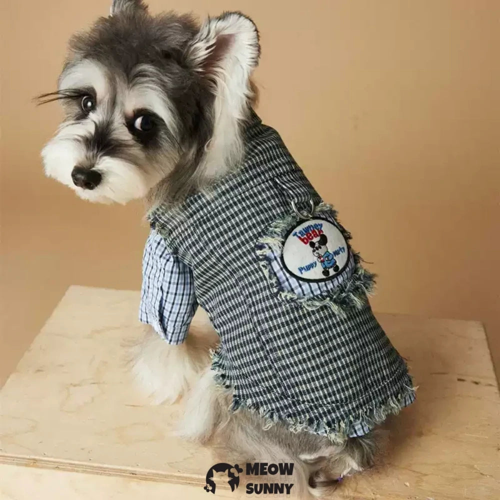 Pet Clothes Puppy Sleeveless Shirt Denim Vest