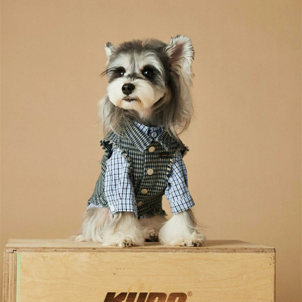 Pet Clothes Puppy Sleeveless Shirt Denim Vest