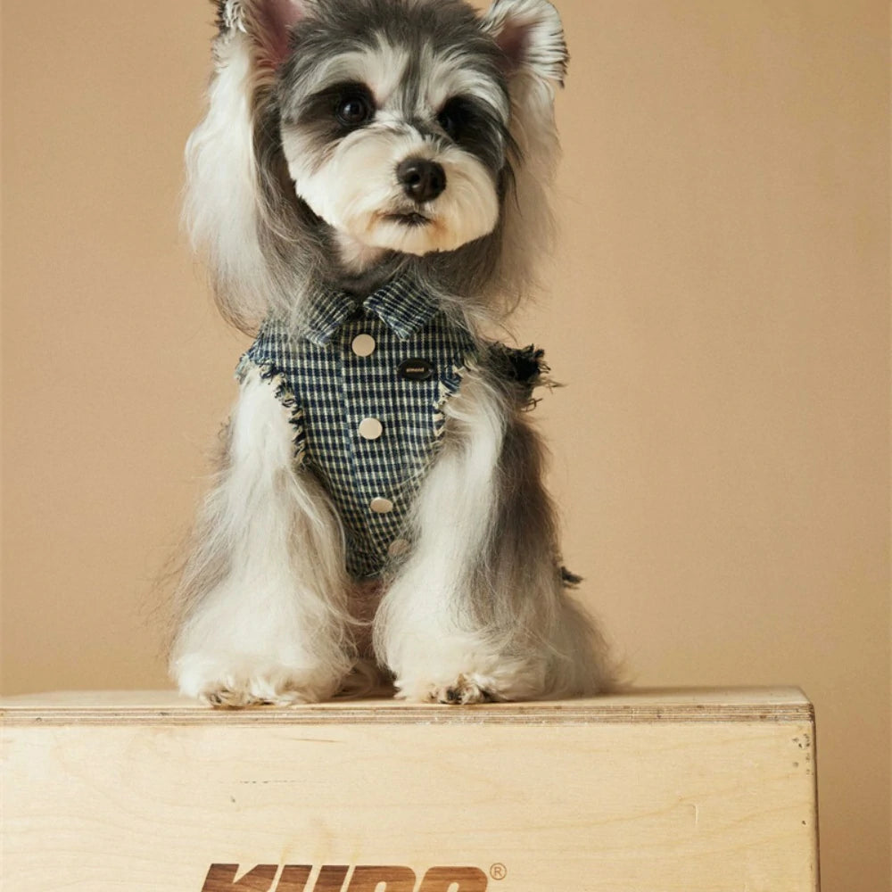 Pet Clothes Puppy Sleeveless Shirt Denim Vest