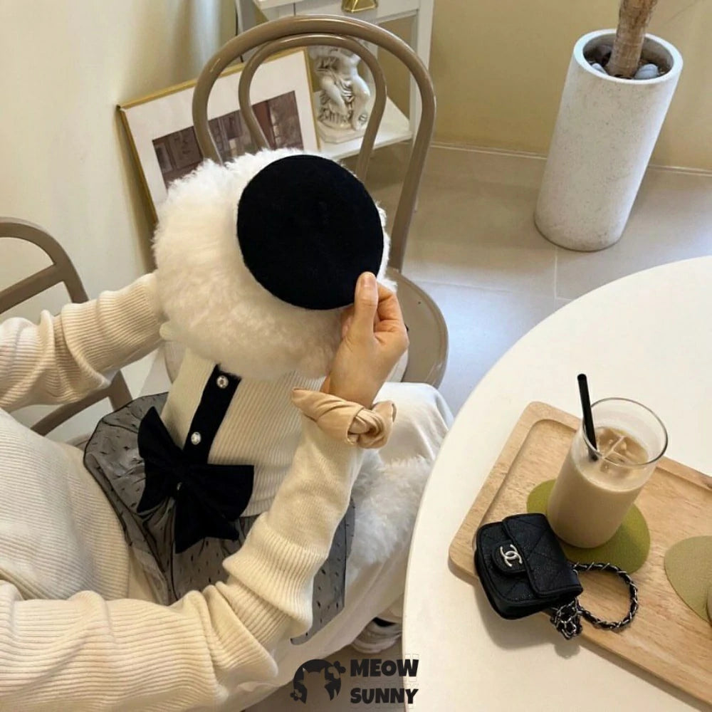 Pet dog clothes: Retro-style couple's outfits with bowknot dresses.