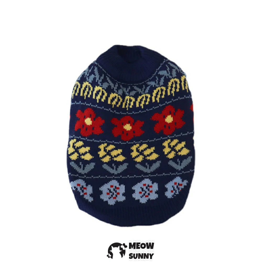 Pet dog clothes, lace-sleeved casual sweater