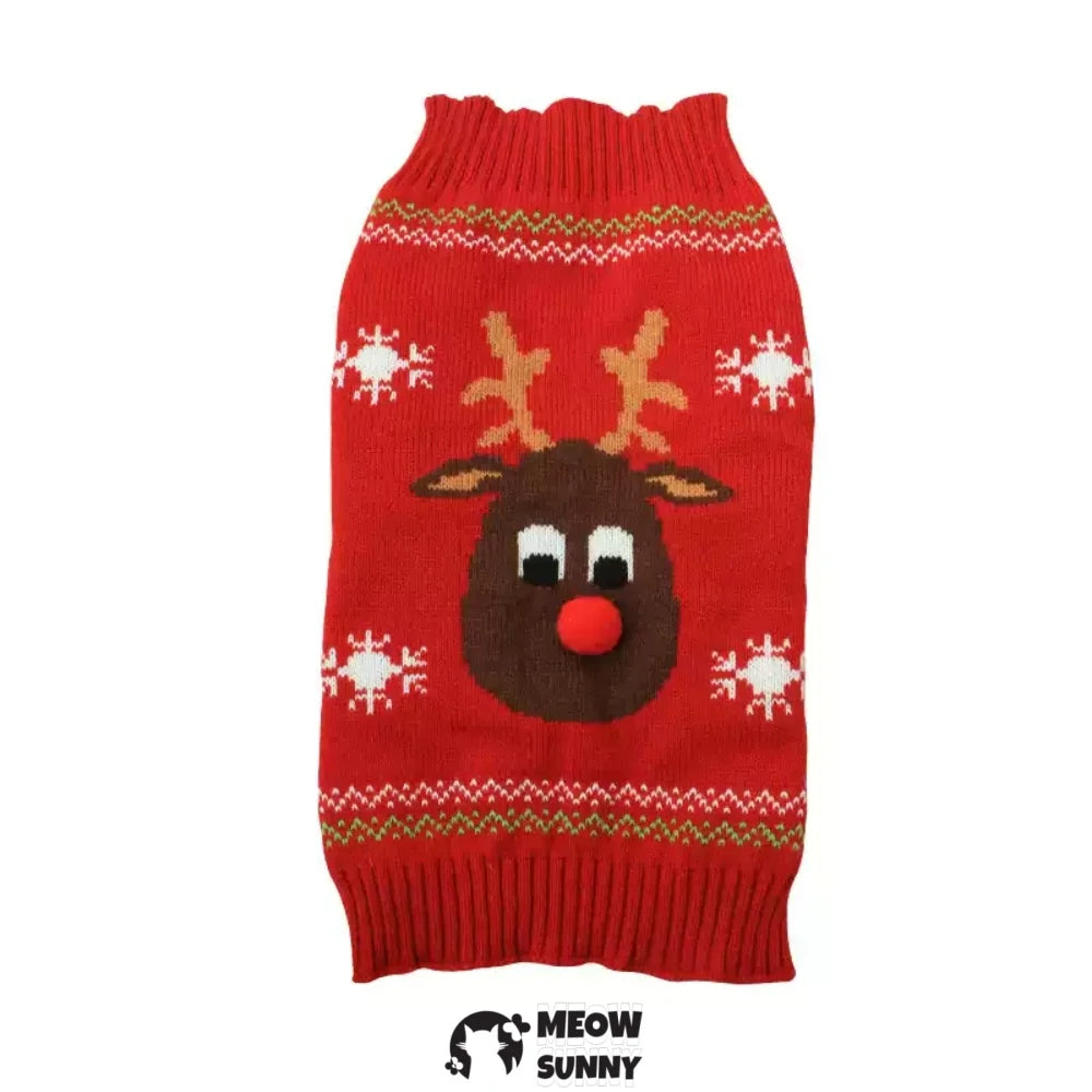 Pet dog clothes knitted sweater corgi french bulldog new year style