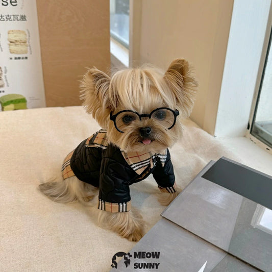 Pet dog cotton simple casual thick warm coat