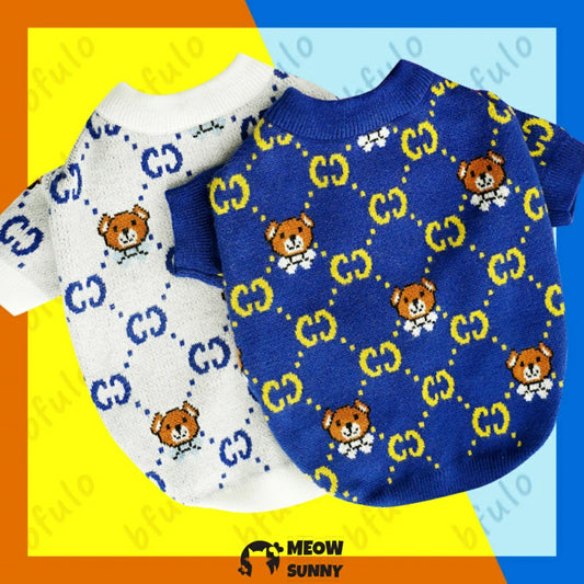 Pet fashion sweater Teddy Bichon Schnauzer French Bulldog small dog