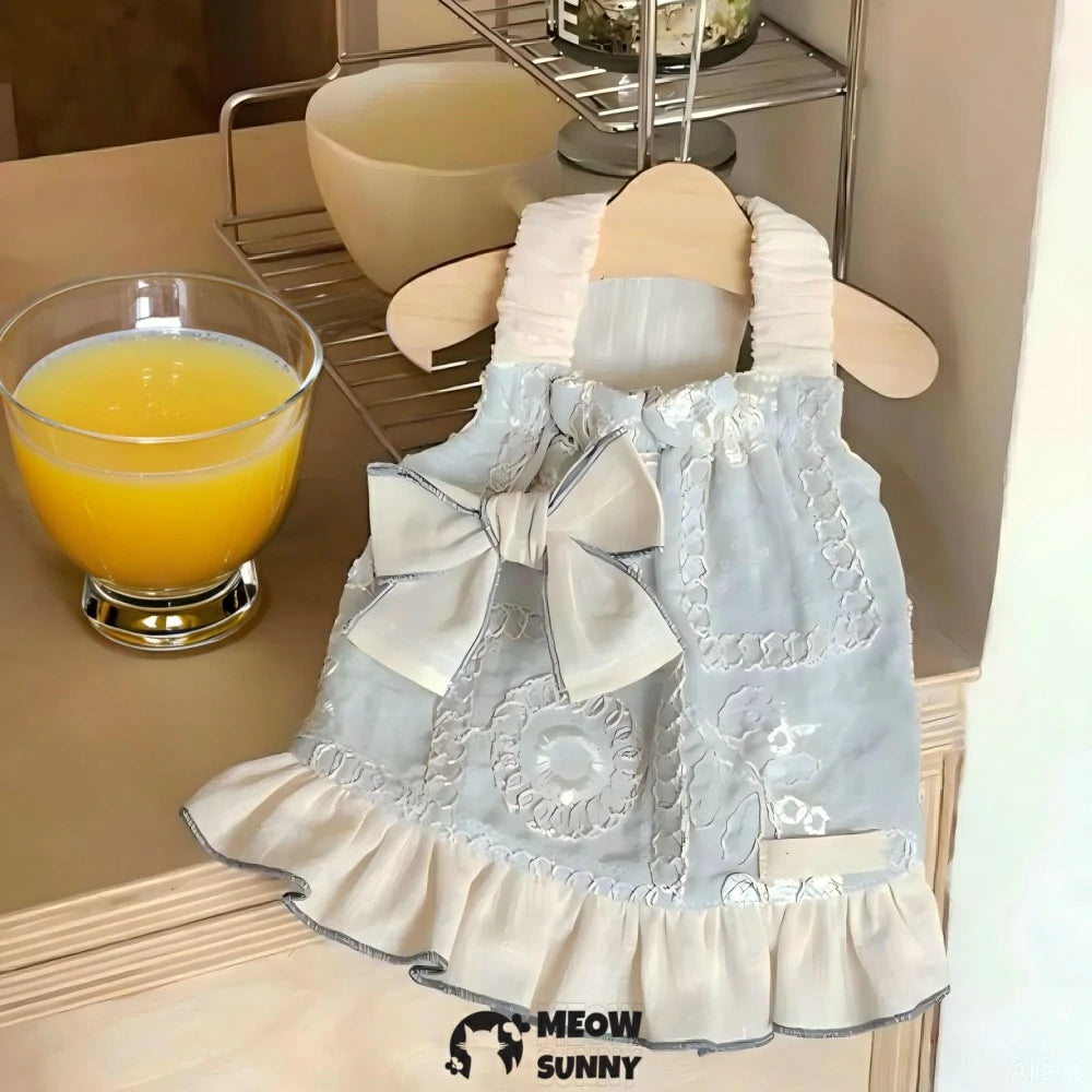 Puppy Dress with Cute Bow-Knot Comfy Vest Summer Spring Clothes