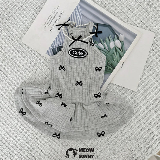 Pure cotton suspenders summer knitted stretch cat clothes