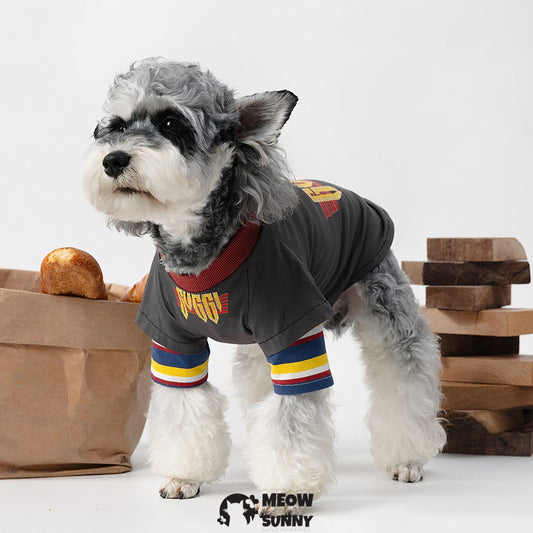 Retro popular summer thin comfortable fashion pet stitching long sleeve
