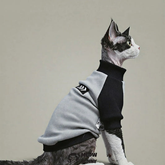 Skin-friendly, pure cotton, highly elastic and comfortable, trendy patchwork cat-themed base layer top.